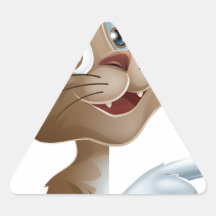 Bunny Rabbit Pointing Down Sticker