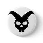 Bunny Rabbit Skull Button
