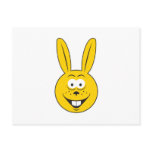 Bunny Rabbit Smiley Face Post Card