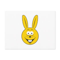 Bunny Rabbit Smiley Face postcards by doonidesigns Bunny Rabbit Smiley Face postcards