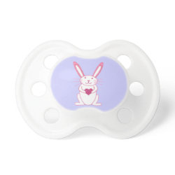 Bunny Rabbit with Heart BooginHead Pacifier