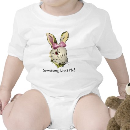 Bunny Rabbit with Pink Bow Bodysuits
