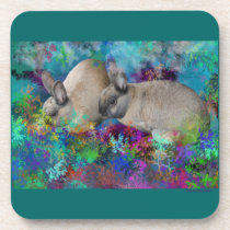 Bunny Rabbits in Fantasyland: A Hare Tale Drink Coaster