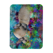 Bunny Rabbits in Fantasyland: A Hare Tale Rectangle Magnet