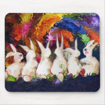 bunny rabbits mouse pad