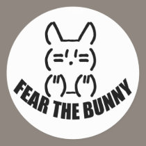 Bunny Round Sticker x 6 stickers
