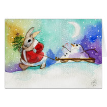 Bunny Santa cards
