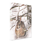 Bunny Seeking Shelter Canvas Print