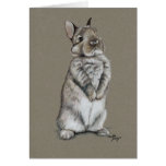 Bunny Sitting Art Greeting Card