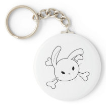 bunny skull keychain