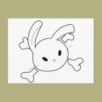 bunny skull postcards by crazyTees bunny skull postcards