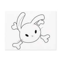 bunny skull postcards