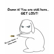 Bunny Stewie Get Lost - Customized t-shirts by jazzmoon Bunny Stewie Get Lost - Customized t-shirts