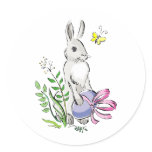 Bunny Round Sticker