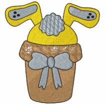 Bunny Stuck in Flower Pot embroidered shirts