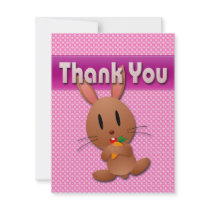 BUNNY THANK YOU NOTE invitations