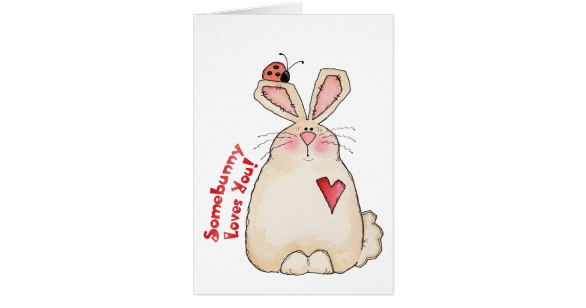 Bunny - Valentine Card | Zazzle