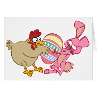 BUNNY VS CHICKEN CARD