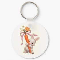 Bunny with Carrot and Rose keychains by Precious_Prints Bunny with Carrot and Rose keychains