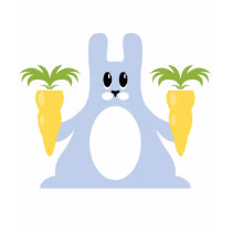 Bunny With Carrots t-shirts
