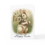 Bunny with Pussy Willow Card