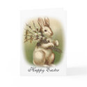 Bunny with Pussy Willow Card by dreamingagain Bunny with Pussy Willow Card