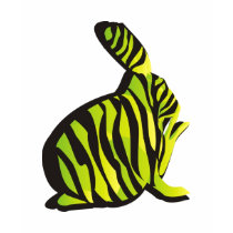 Bunny with Zebra Stripes t-shirts
