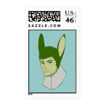 Bunnyman Doodle Art postage