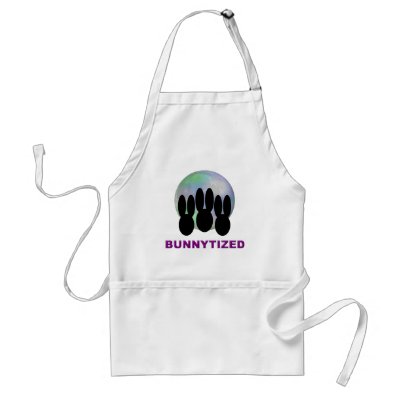 Bunnytized Cosmic Bunny Full Moon Aprons by bunnychurch