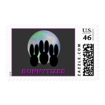 Bunnytized Cosmic Bunny Full Moon postage