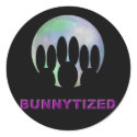Bunnytized Cosmic Bunny Full Moon stickers by bunnychurch Bunnytized Cosmic Bunny Full Moon stickers