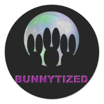 Bunnytized Cosmic Bunny Full Moon stickers by bunnychurch Bunnytized Cosmic Bunny Full Moon stickers