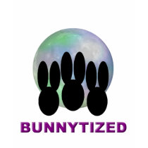 Bunnytized Cosmic Bunny Full Moon t-shirts