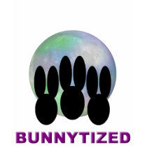 Bunnytized Cosmic Bunny Full Moon t-shirts