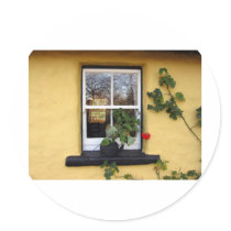 Bunratty cottage round stickers