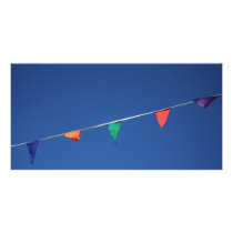bunte Faehnchen Custom Photo Card