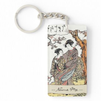 Bun'ya Yasuhide, from the series Six Poetic Immort Rectangular Acrylic Key Chains