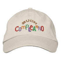 Buon Compleanno Embroidery Hat Embroidered Baseball Caps