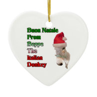 Buon Natale From Beppe The Italian Donkey Christmas Ornaments