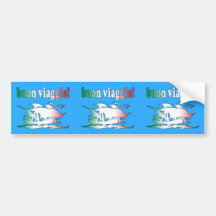 Buon Viaggio Good Trip in Italian Vacations Travel Bumper Sticker