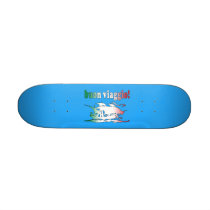 Buon Viaggio Good Trip in Italian Vacations Travel Skateboard Deck