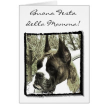 Buona Festa della Mamma Boxer dog card