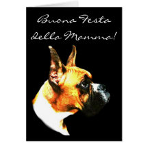 Buona Festa della Mamma Boxer dog card