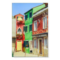 Burano Island Street Scene Venice Italy Print