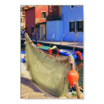 Burano Italy Fishing Net Venice Boats Poster Print posters