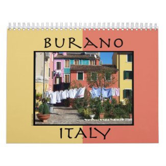Burano Italy Wall Calendar calendar