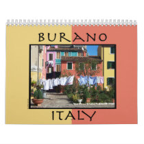 Burano Italy Wall Calendar by lesrubadesigns Burano Italy Wall Calendar