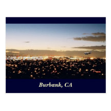 Burbank Nightscape, Burbank, CA Post Cards