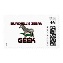 Burchell's Zebra Geek Postage Stamp