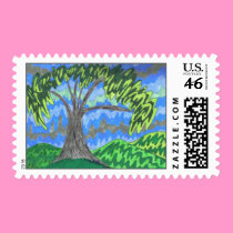 Burchfield Style Tree postage